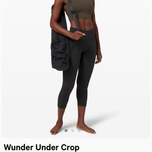 Lulu black wunder under crop tights